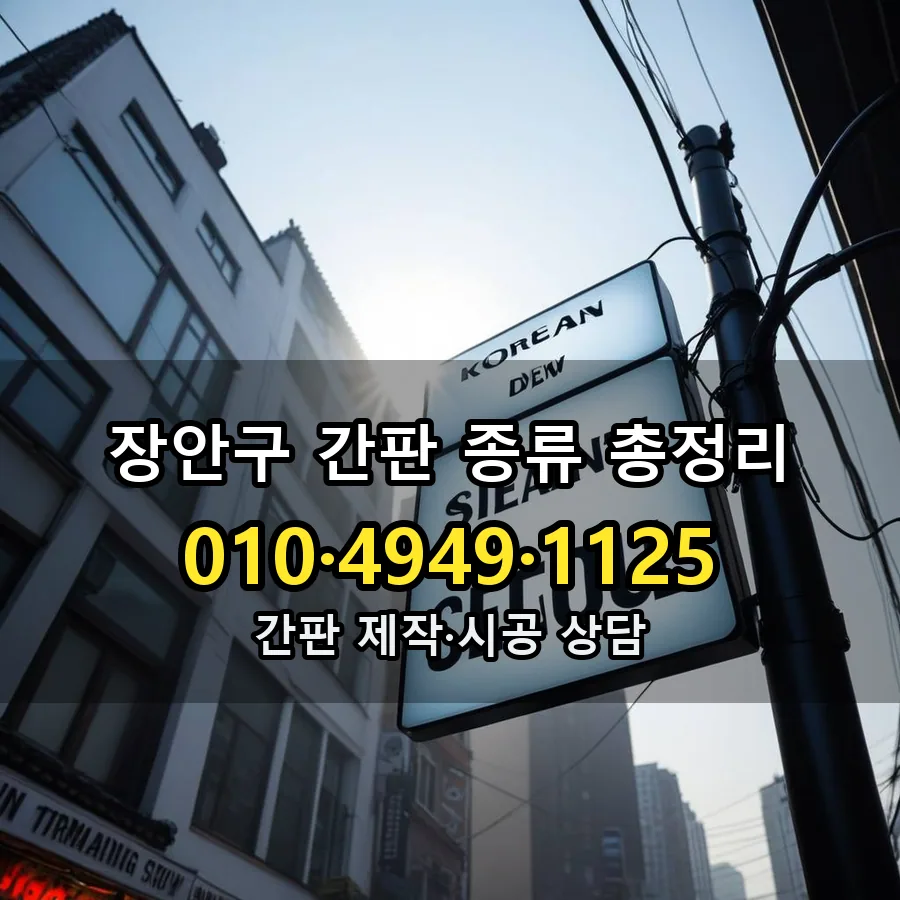 간판 종류 총정리 시공 사진